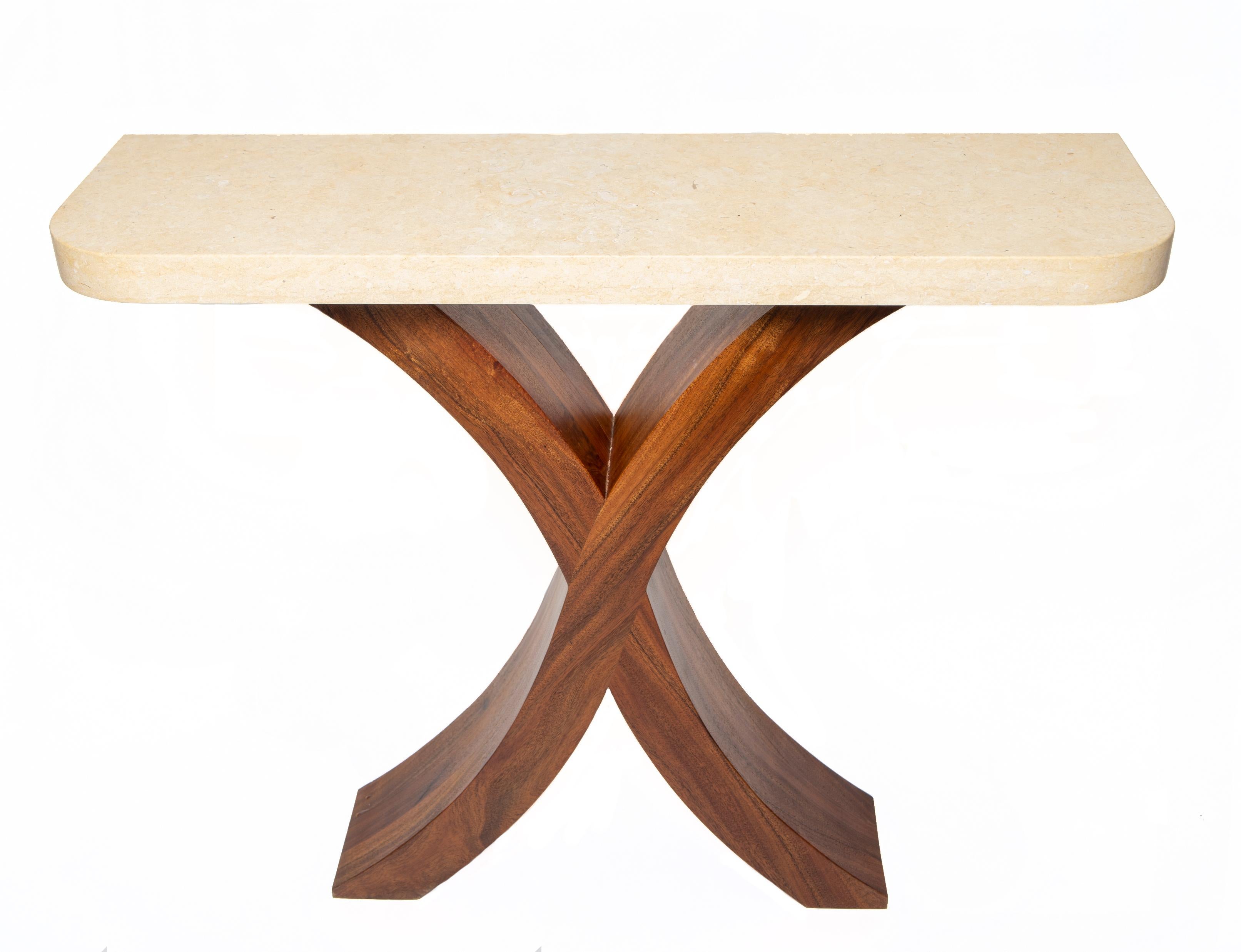 Hand-Crafted Handmade Xavier Console Table For Sale