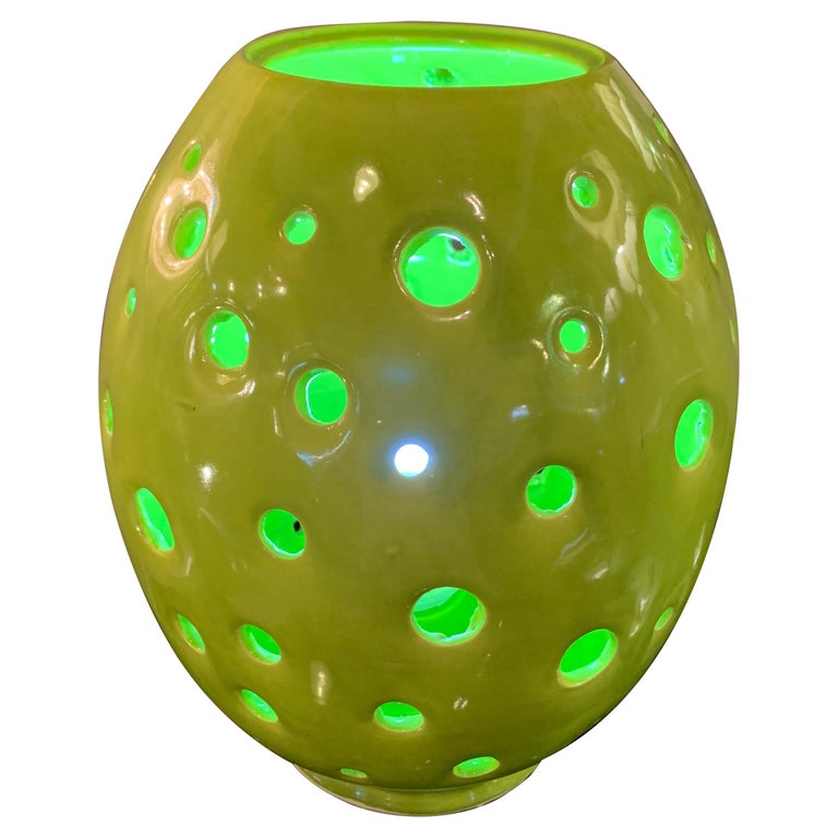 Handmade Yellow Egg Form Table Lamp For Sale at 1stDibs