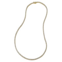 Collar Riviera Tenis Diamante Oro Amarillo Hecho a Mano