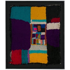 Handmade Zindekh Tapestry Bright and Dark Colors Harmony, Geometrical Shapes