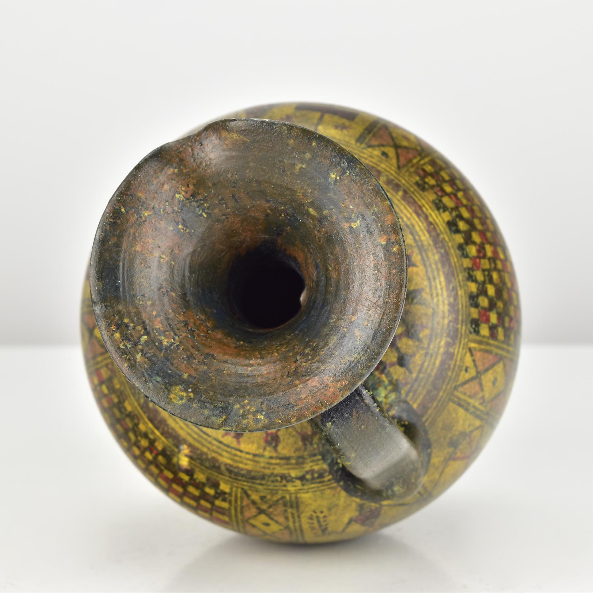 Handpainted 19th Century Grand Tour Museum Copy of a Greek Geometric Amphora Jug In Good Condition For Sale In Bad Säckingen, DE