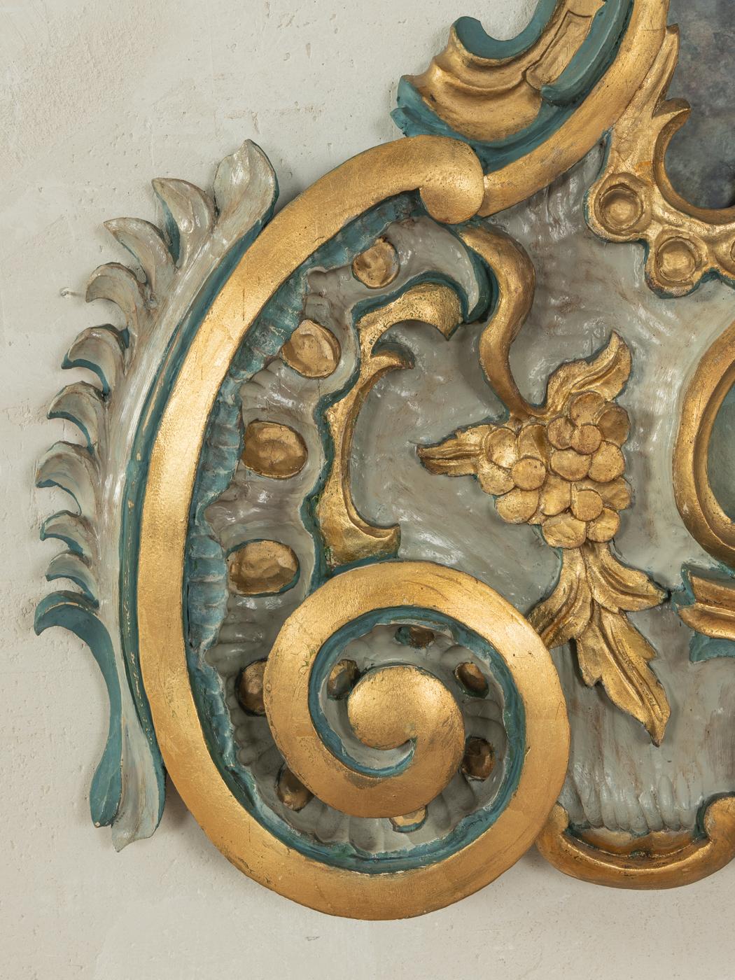 Miroir peint à la main de style baroque en vente 1