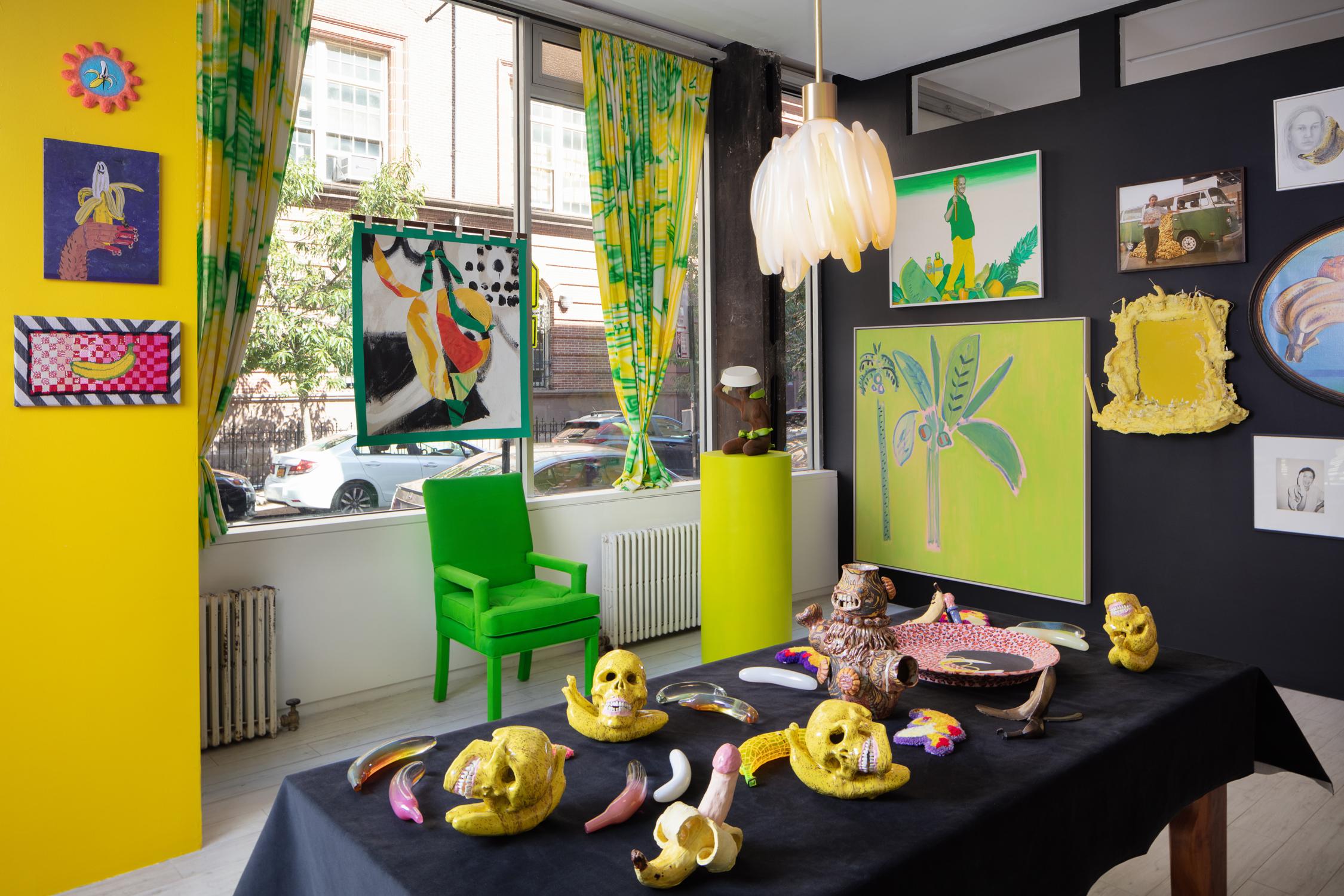 XXIe siècle et contemporain Chaises à gazon vert peintes à la main 'Set of 4' en vente