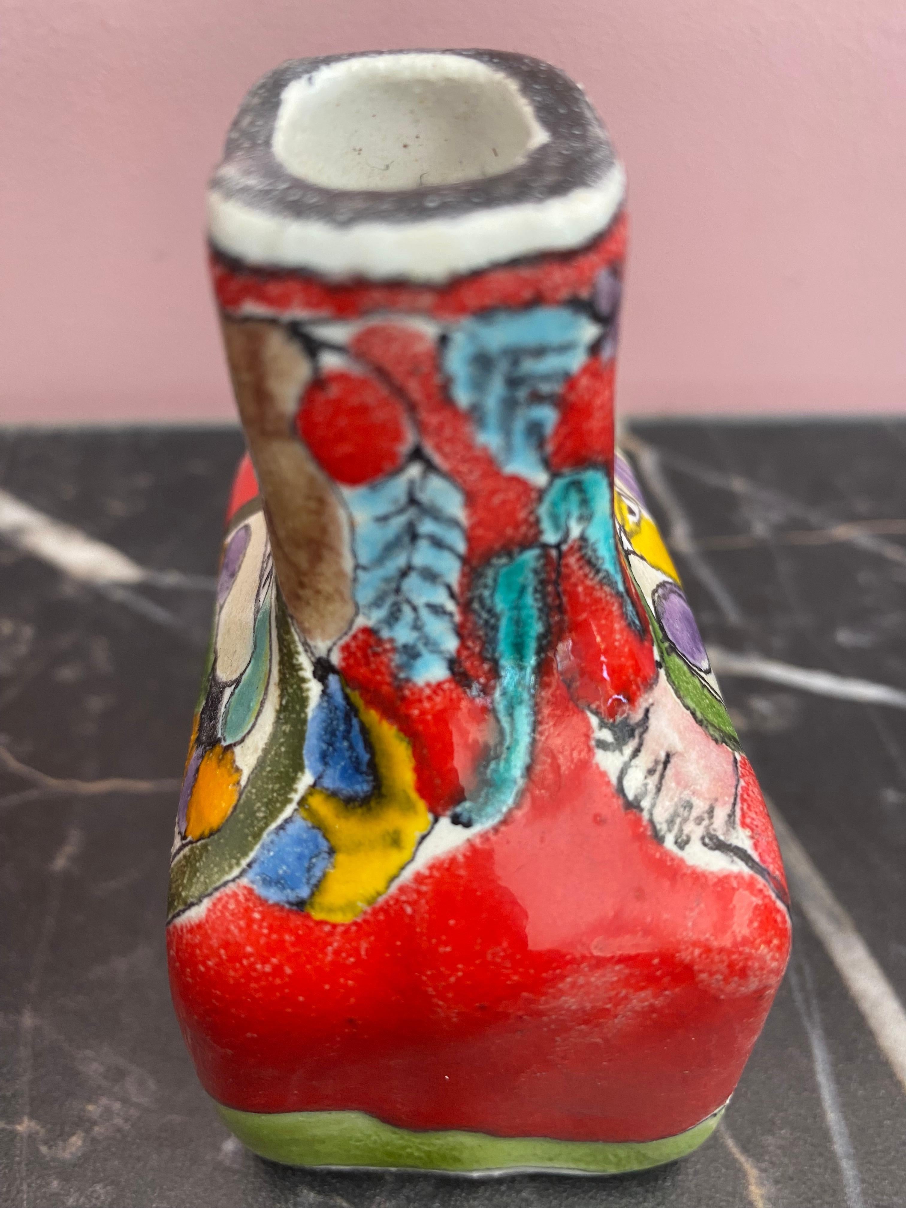 Mini jarrón italiano pintado a mano por Giovanni DeSimone Italia en Bueno estado para la venta en Waddinxveen, ZH