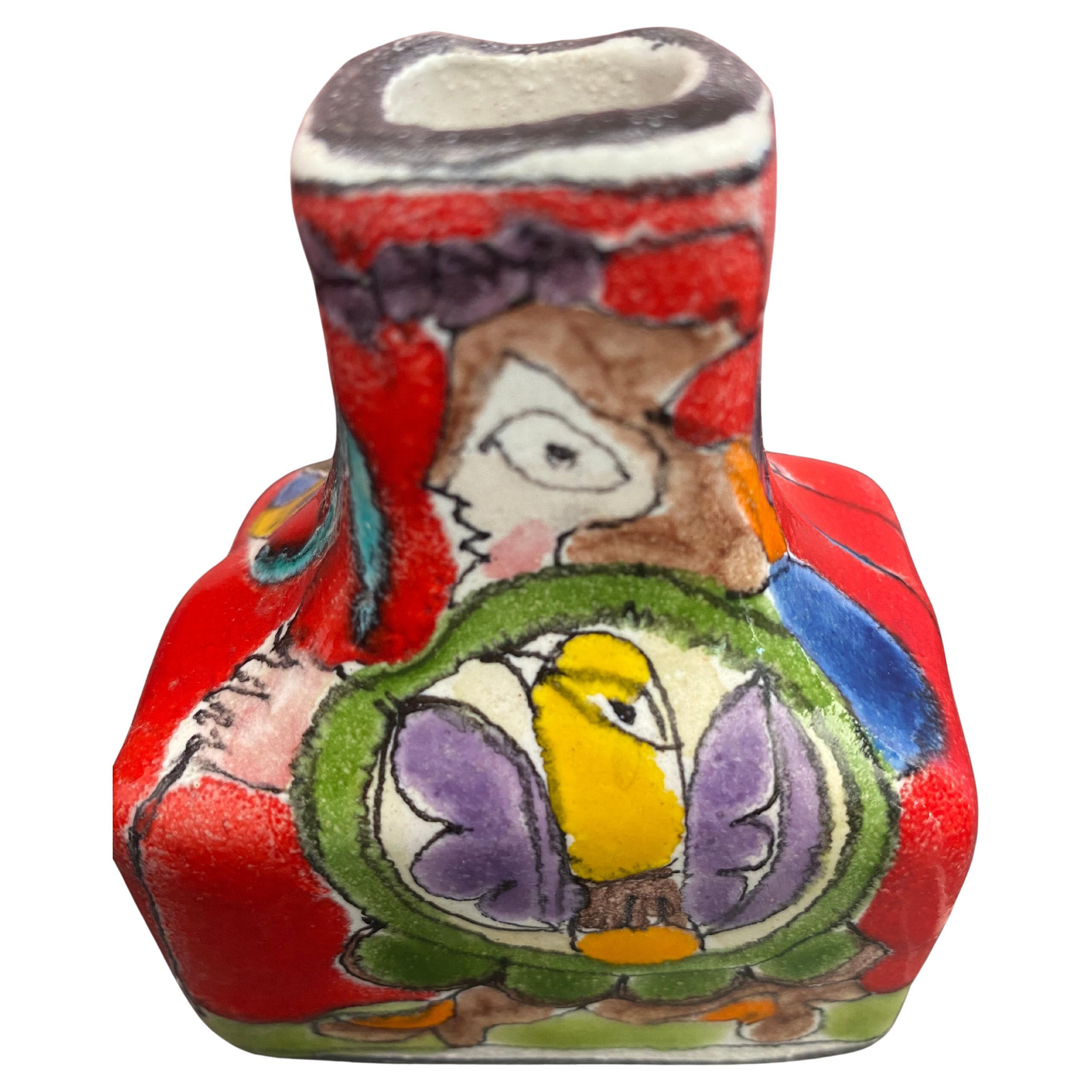 Mini vase italien peint à la main par Giovanni DeSimone, Italie