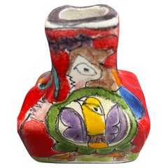 Handpainted Italian Mini Vase by Giovanni DeSimone Italy