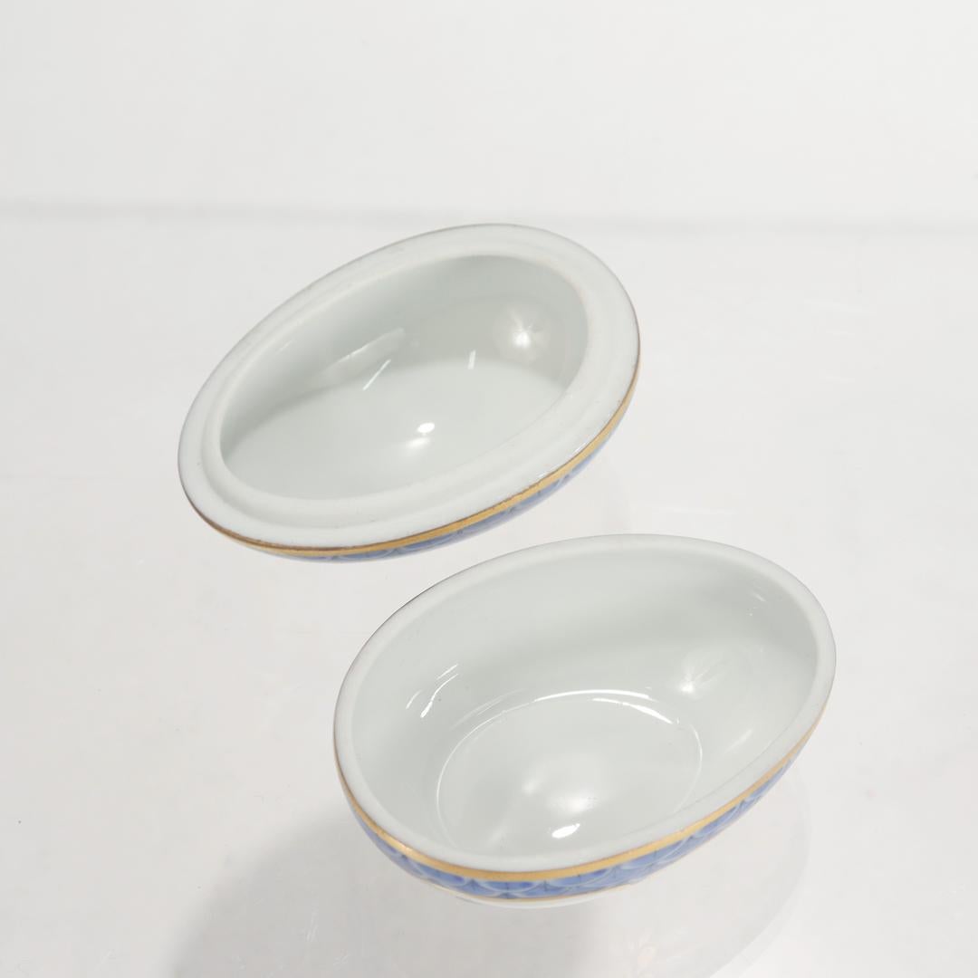 Handpainted Limoges Porcelain Egg Box for Asprey For Sale 5