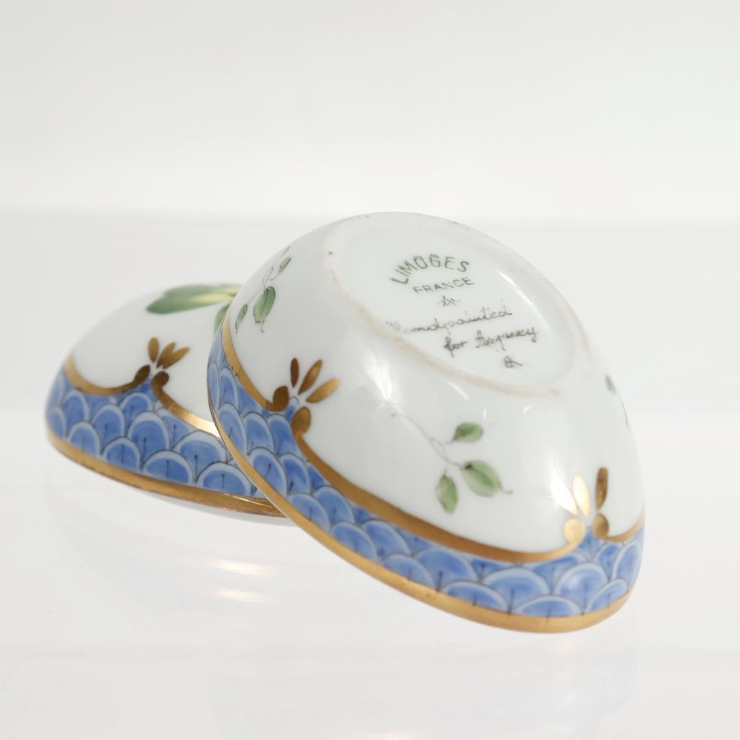 Handpainted Limoges Porcelain Egg Box for Asprey For Sale 6