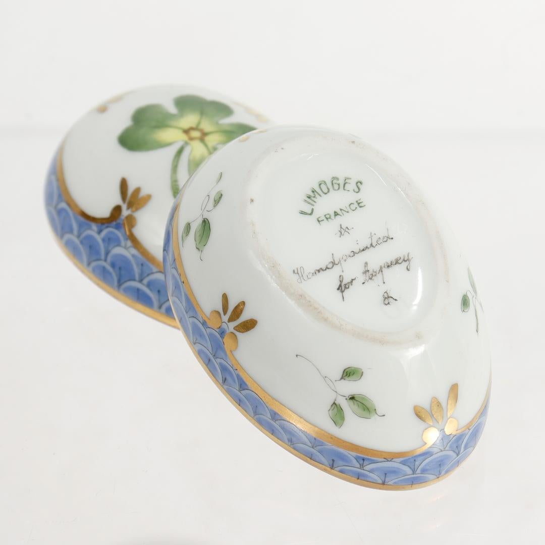 Handbemalte Eierschachtel aus Limoges-Porzellan für Asprey (Französisch) im Angebot
