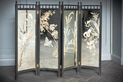 Handpainted Mirrored Screen