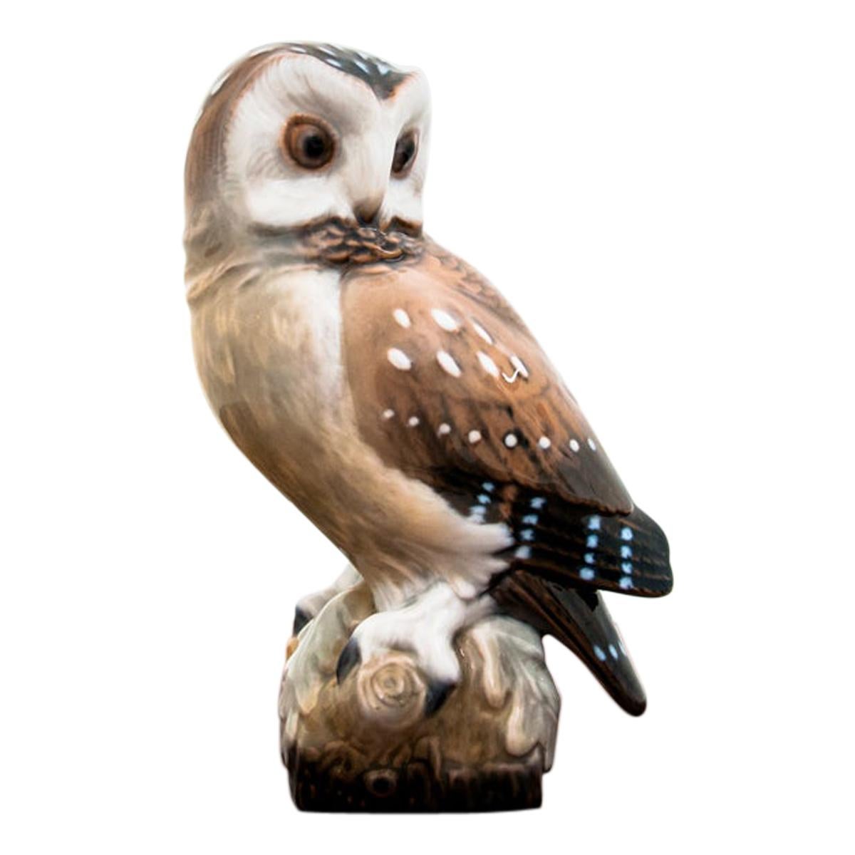 Handpainted Owl Figurine from Royal Crown, 1940