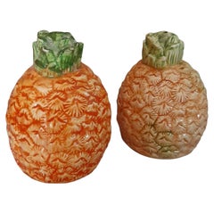 Hand Painted Pineapple Salt & Pepper Made in Italy Set of 2