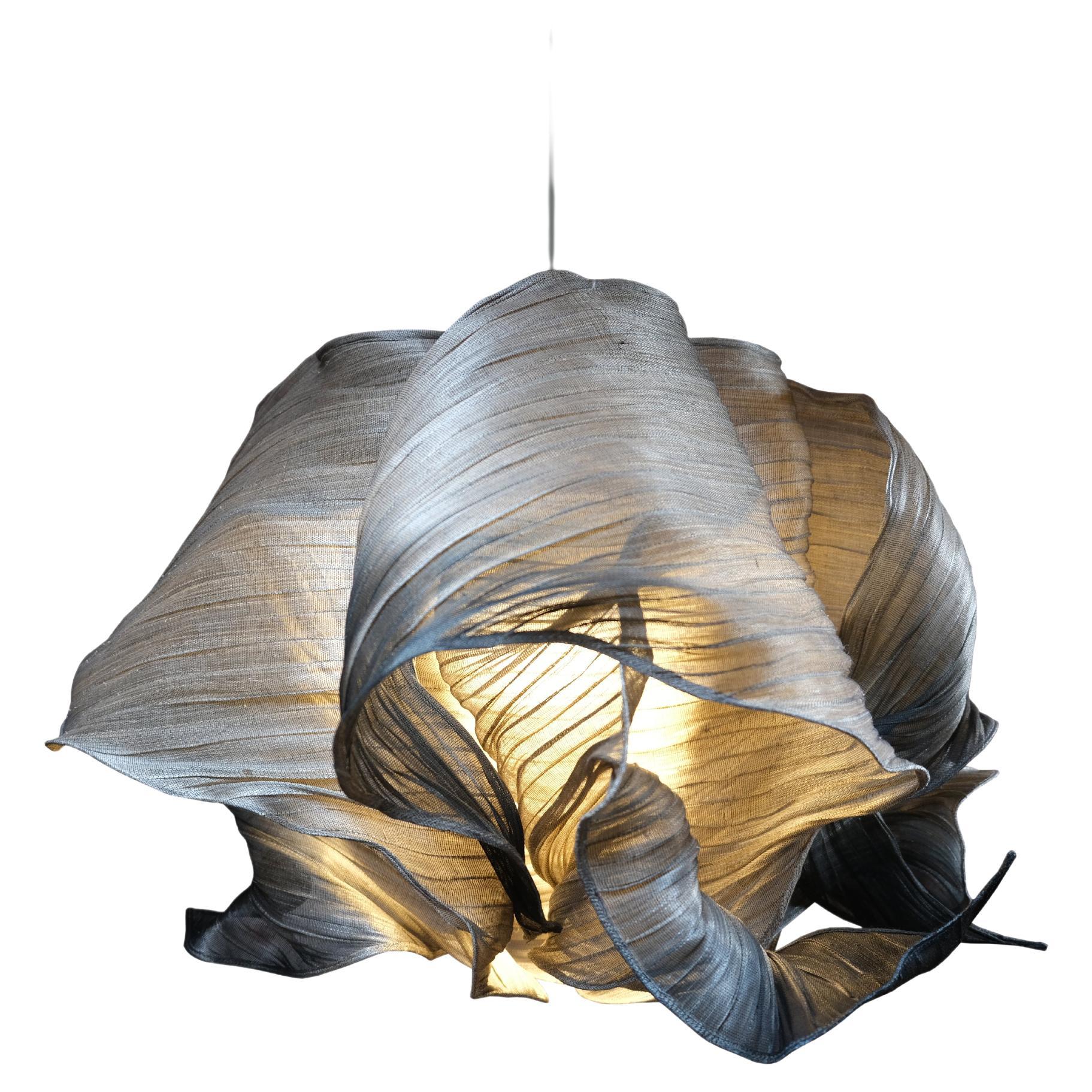 Handpainted Sculptural Fabric LED Chandelier from Mirei Monticelli, Nebula 60cm