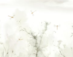 Handpainted BuenaVentura Wallpaper "Libélula", Set of Three