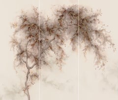 Papier peint à la main Bauhinia, lot de trois