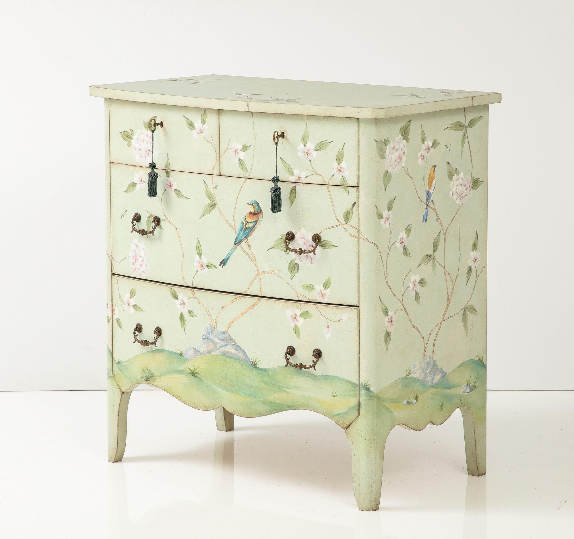 Handpatined Italian Chest of Drawers, 21st C. For Sale 10