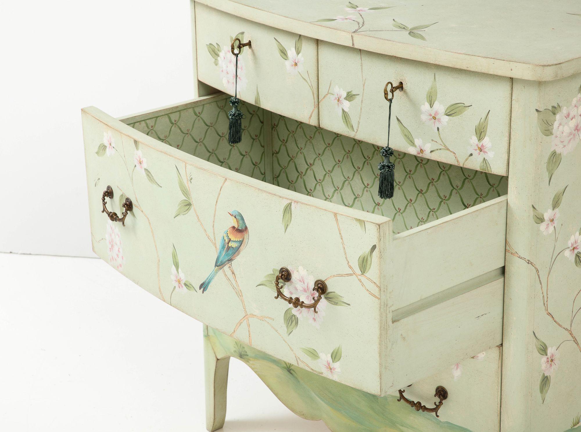 Handpatined Italian Chest of Drawers, 21st C. For Sale 12