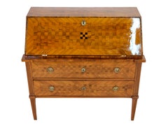 Handpolished 1780s Louis Seize XVI Secretary in Nutwood