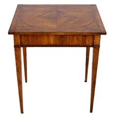 Handpolished 1780s Louis Seize XVI Side Table in Cherry Wood