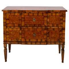 Handpolished 1830s Louis Seize XVI Style Chest of Drawers in Nutwood