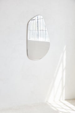 Handpolished & Beveled Aluminum Mirror 42"H, Mary Ratcliffe Studio