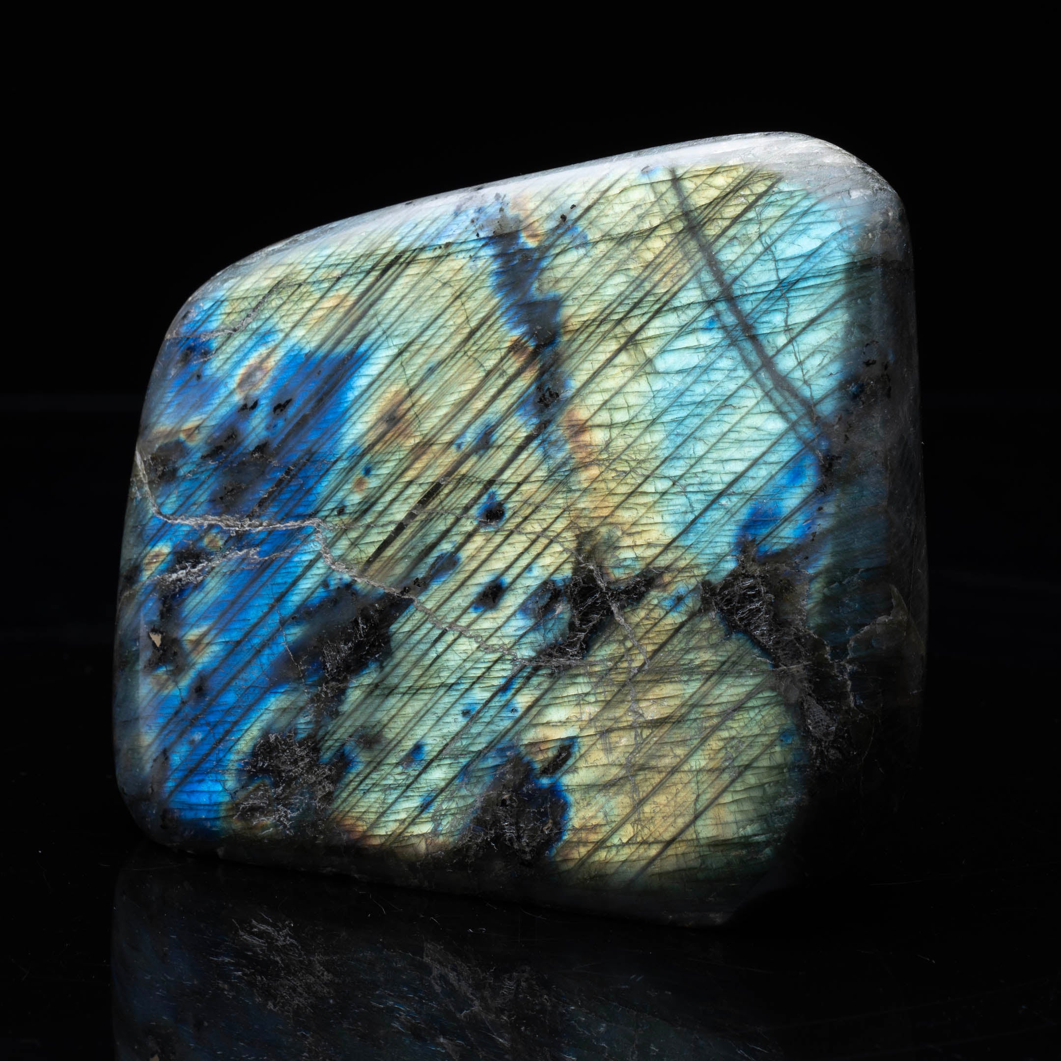 Hand‑Polished Vibrant Freeform Labradorite – Natural Stone For Sale