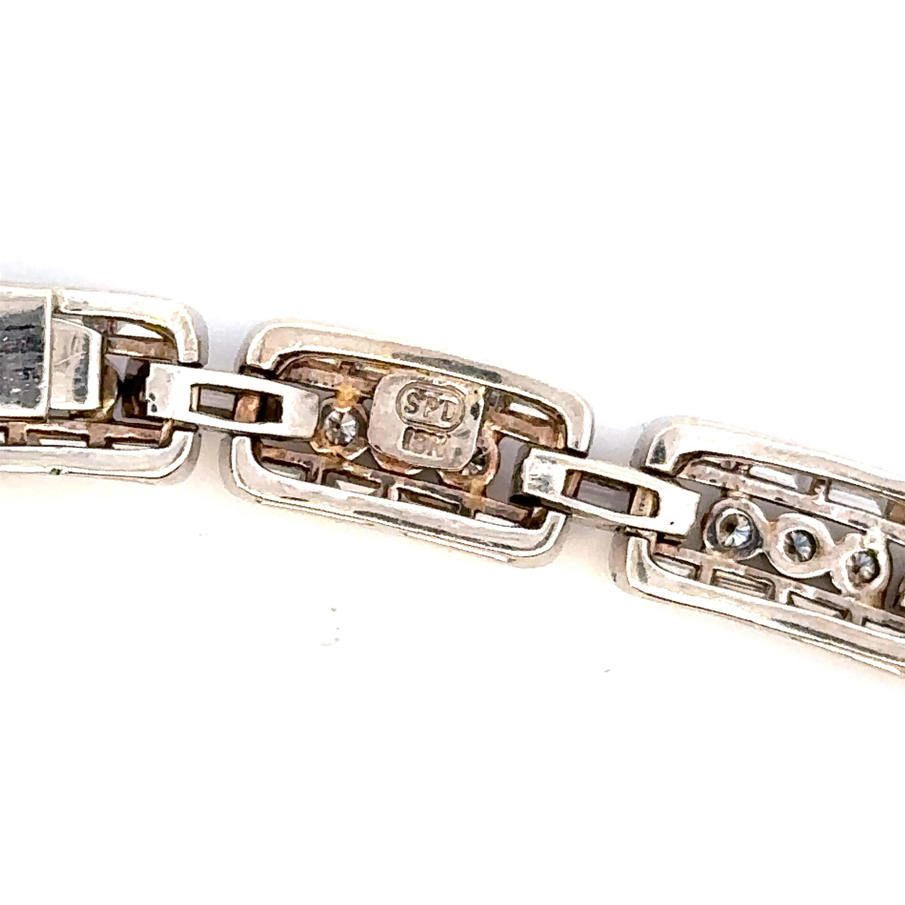 Handgefertigte 24,13 Karat Diamant-Halskette mit Baguette- und Brillantschliff aus 18 Kt  Damen im Angebot