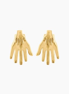 Hands Earrings in 22k Gold Plated Bronze by SOPHIE SIMONE DESIGNS