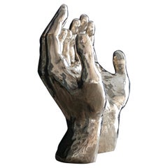 'Hands', High Polished Bronze Sculpture
