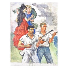 "Hands Off the Americas", 1942 Study by Hansen for MOMA Poster Competition