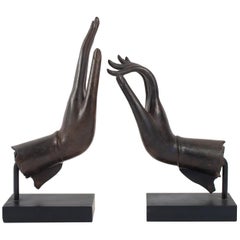 Hands Right and Left Buddha Bronze, Thailand, Early 20th Century