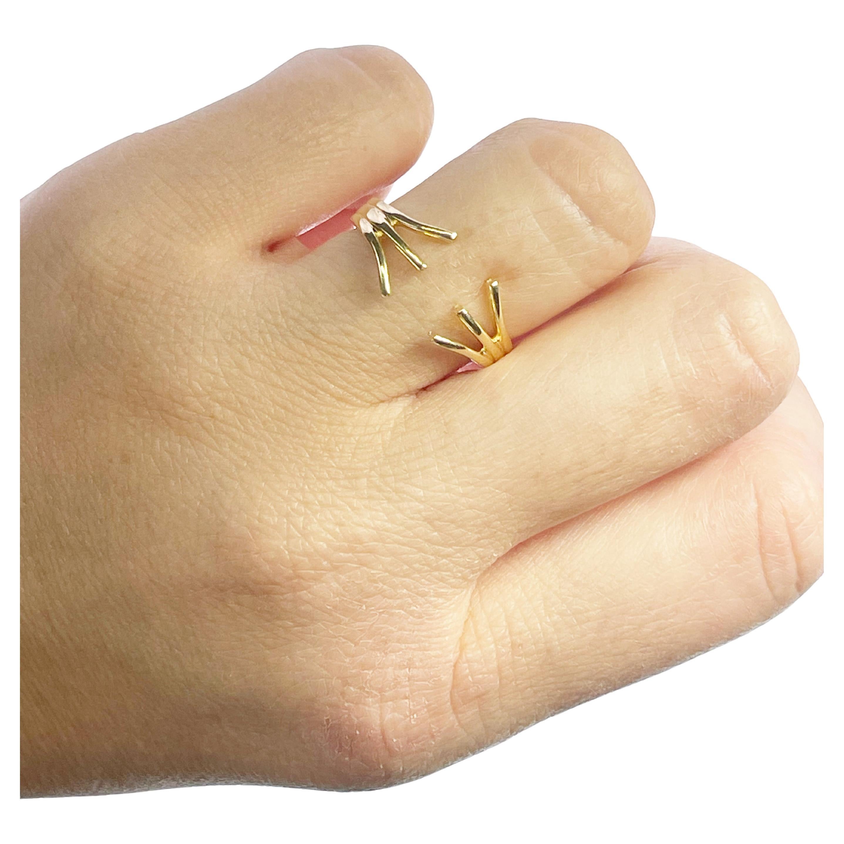 Hands Yellow Gold Ring 18KT Yellow Gold For Sale