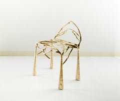 Handsculpted Brass Chair, Twigy, Masaya