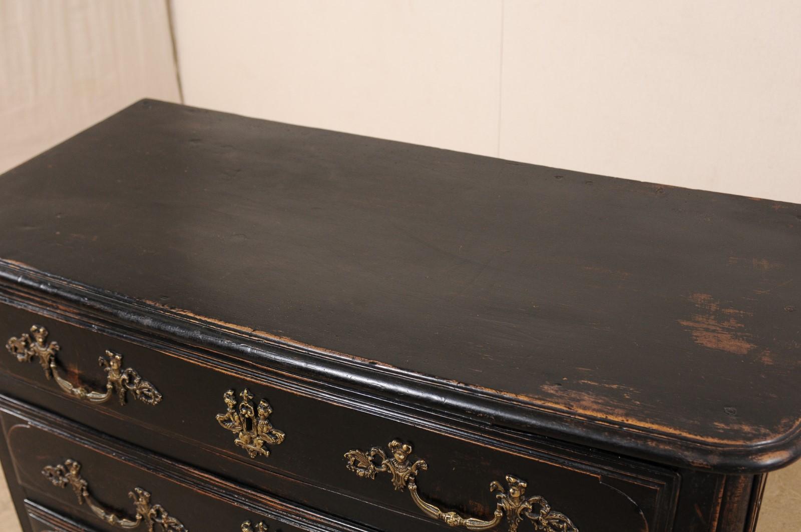 Handsome 18th Century French Three-Drawer Wood Chest 1