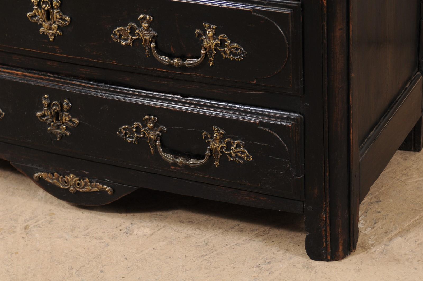 Handsome 18th Century French Three-Drawer Wood Chest 2