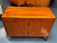 Handsome 19th Century German Walnut and Elmwood Biedermeier Commode