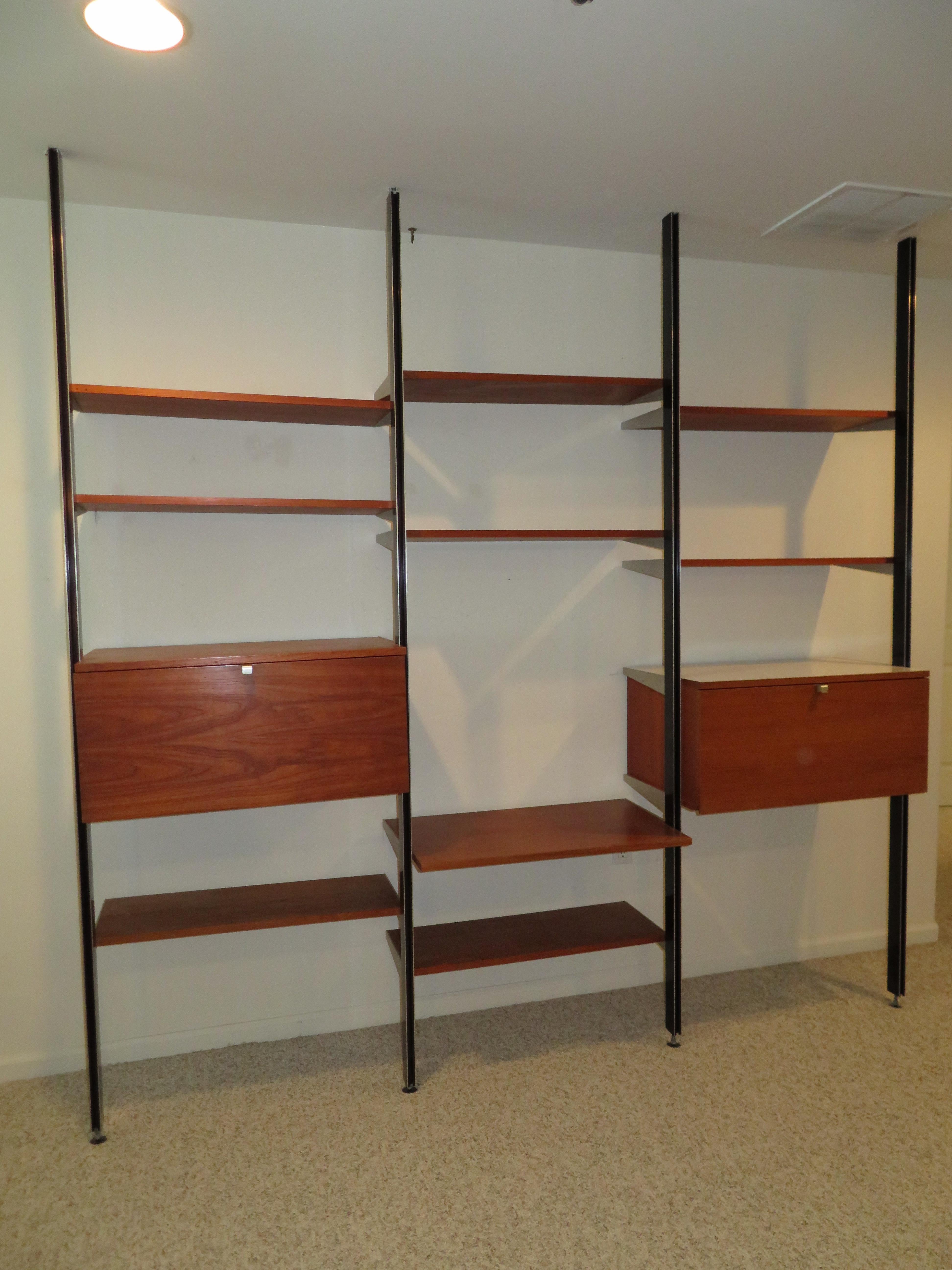 Handsome 3 Bay George Nelson Herman Miller CSS Wall Unit Mid-Century Modern 8