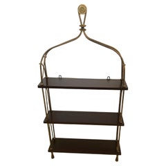 Handsome 3 Tier Hanging or Free Standing Etagere Shelves