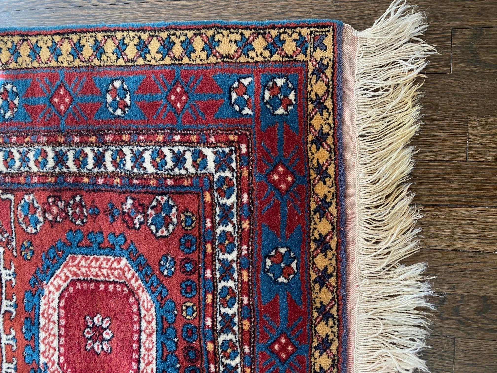 Handsome 5' x 4' Turkish Wool Area Rug For Sale 9