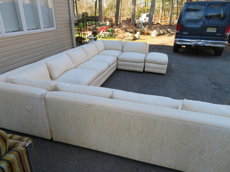 Handsome 6 Piece Milo Baughman Directional Sectional Sofa Mid-Century Modern For Sale 5