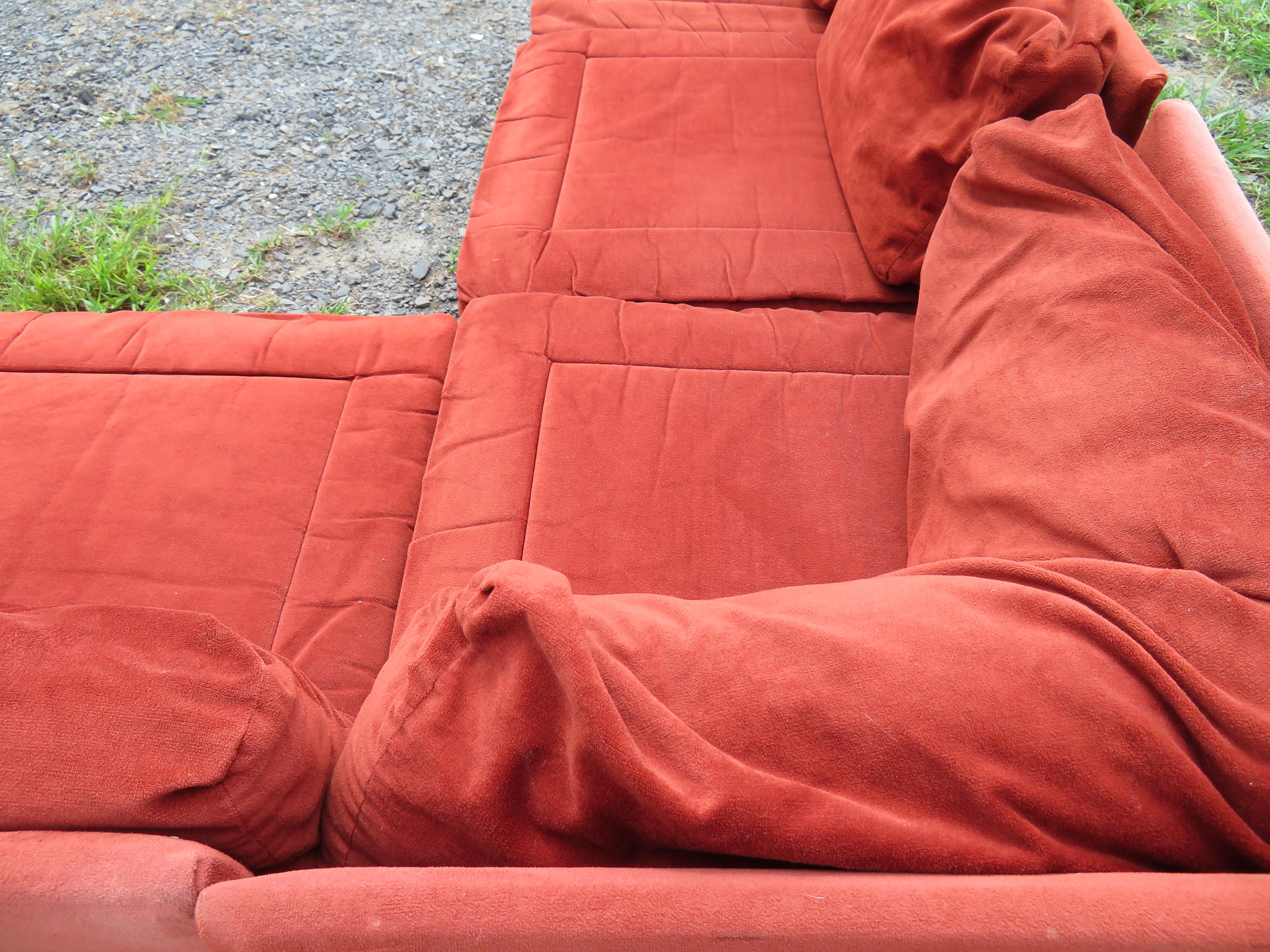 Modernes 7-teiliges Sofa im Milo Baughman-Stil aus der Mitte des Jahrhunderts im Angebot 3