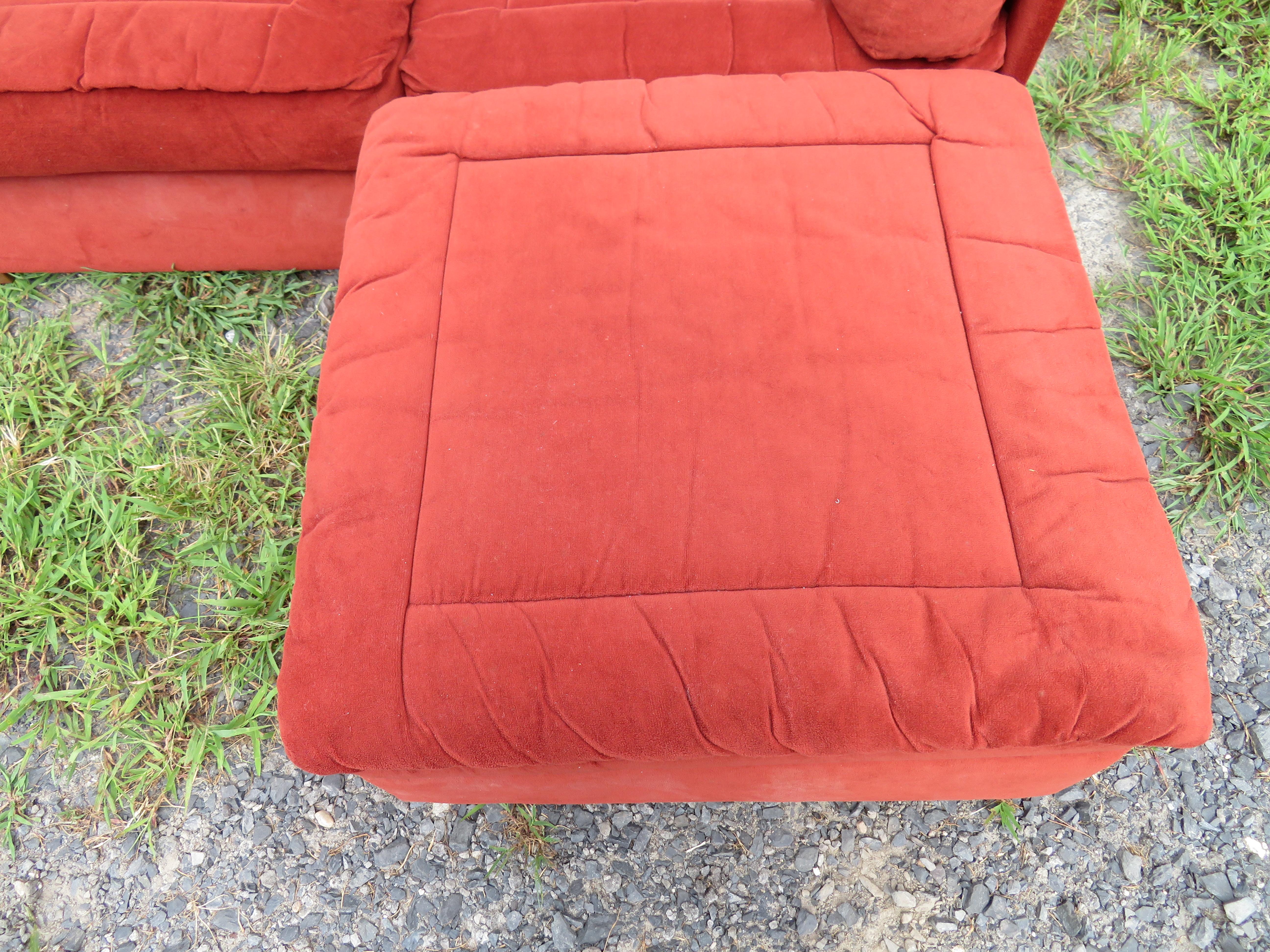 Modernes 7-teiliges Sofa im Milo Baughman-Stil aus der Mitte des Jahrhunderts im Zustand „Gut“ im Angebot in Pemberton, NJ