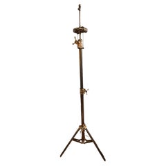 Handsome Adjustable Thomas O’Brien Large Mixed Metal Studio Floor Lamp