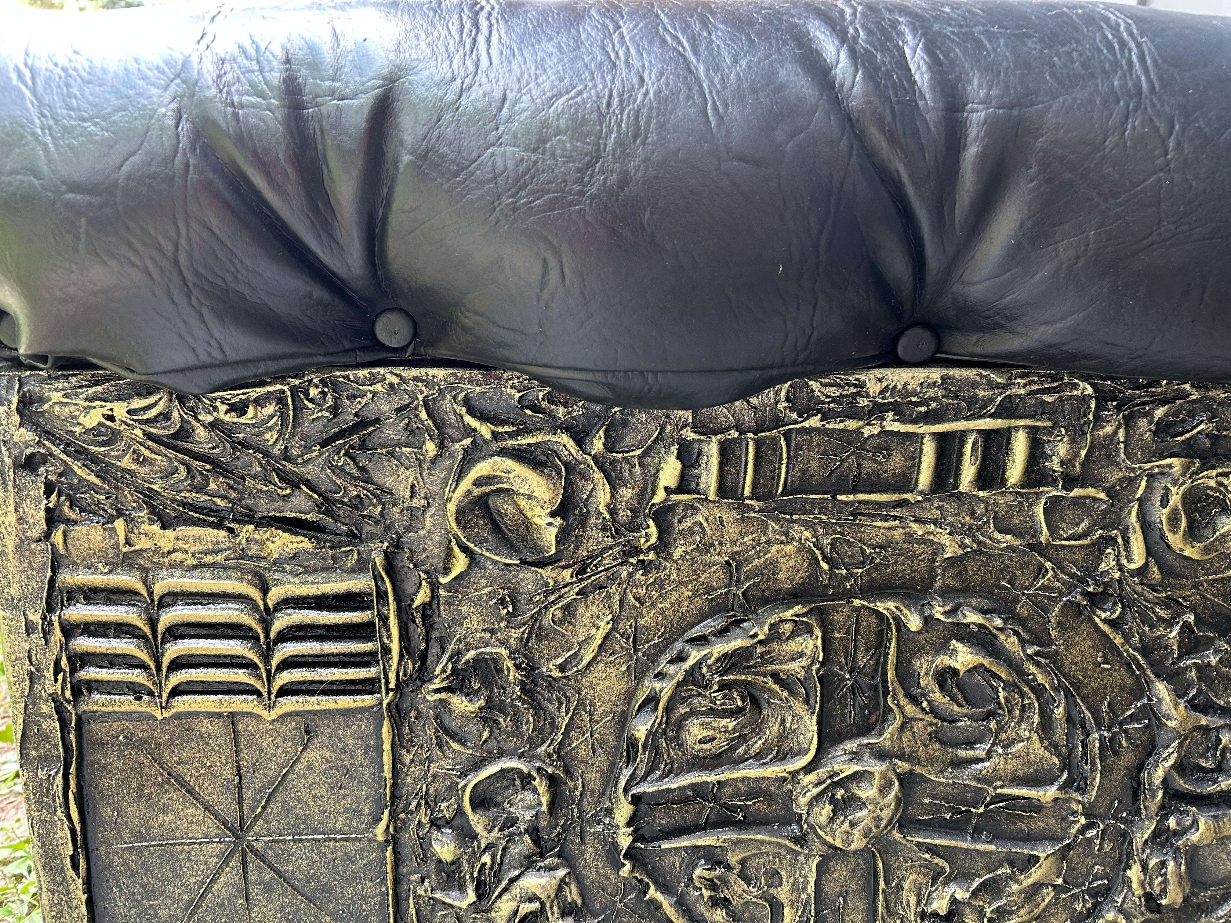 Handsome Adrian Pearsall Brutalist Goop Sofa Tufted Chesterfield Mid-Century Mod For Sale 7