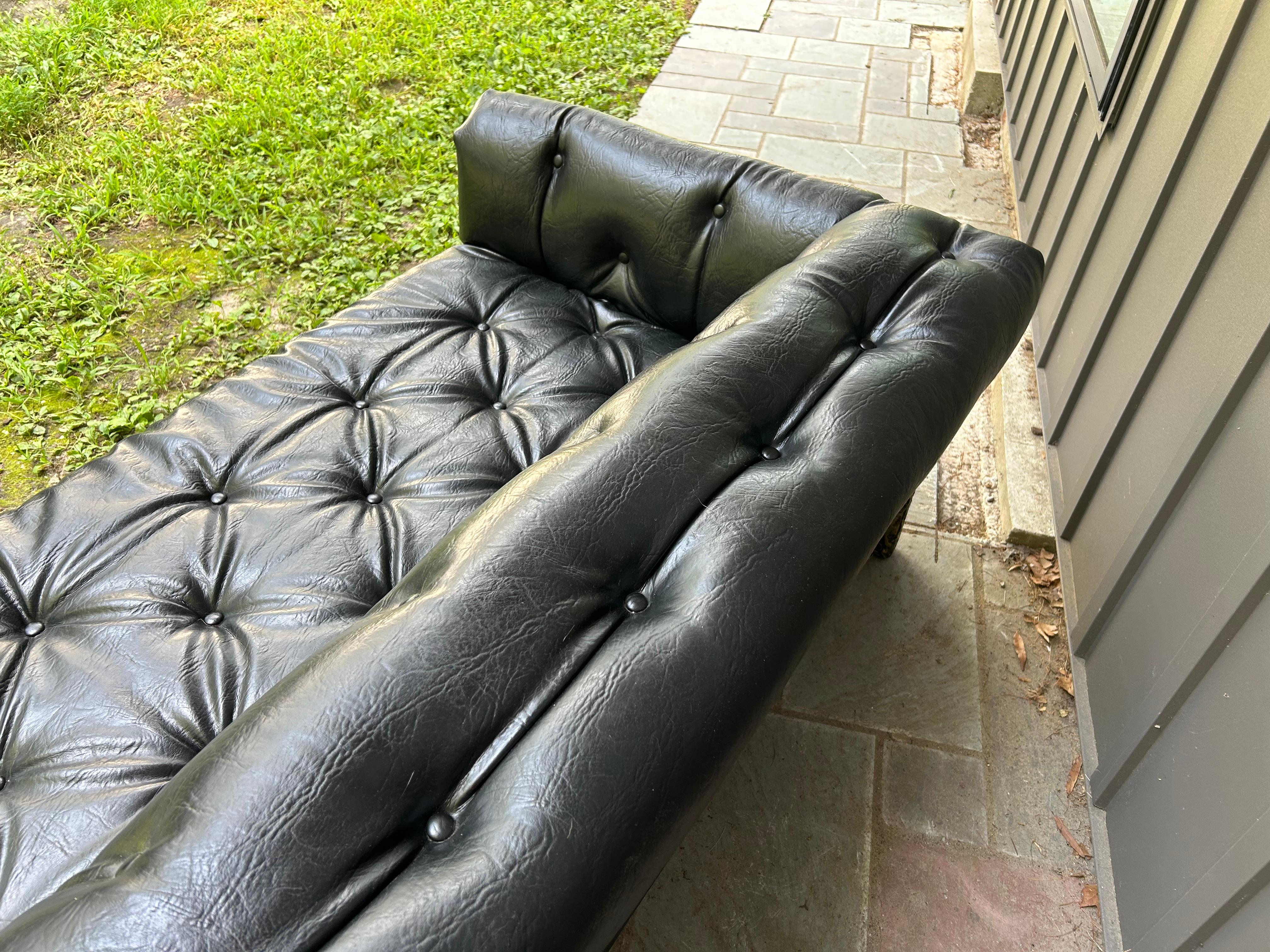 Handsome Adrian Pearsall Brutalist Goop Sofa Tufted Chesterfield Mid-Century Mod For Sale 14