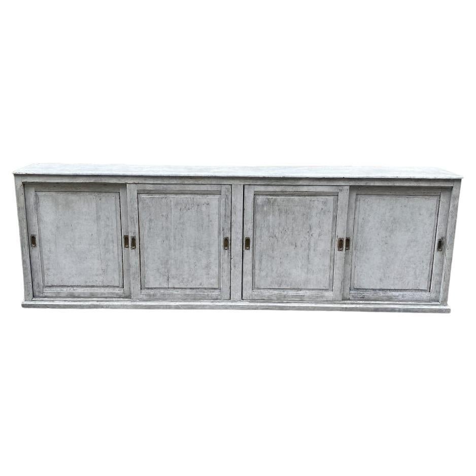 Handsome and Large Pale Grey Side Board, France, 1900 For Sale