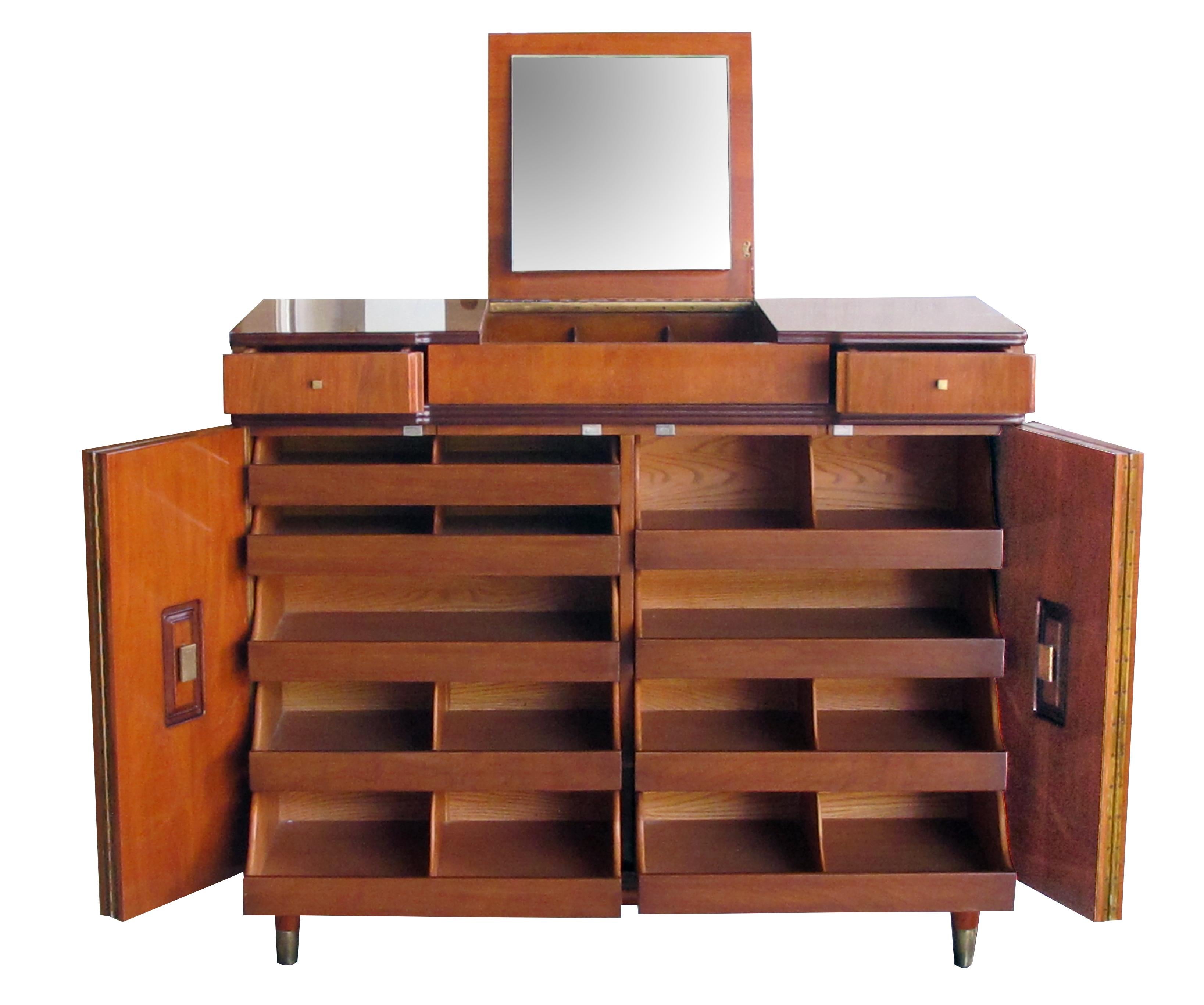 Mid-Century Modern Handsome and Rare American Midcentury Walnut Dressing Cabinet by Widdicomb For Sale