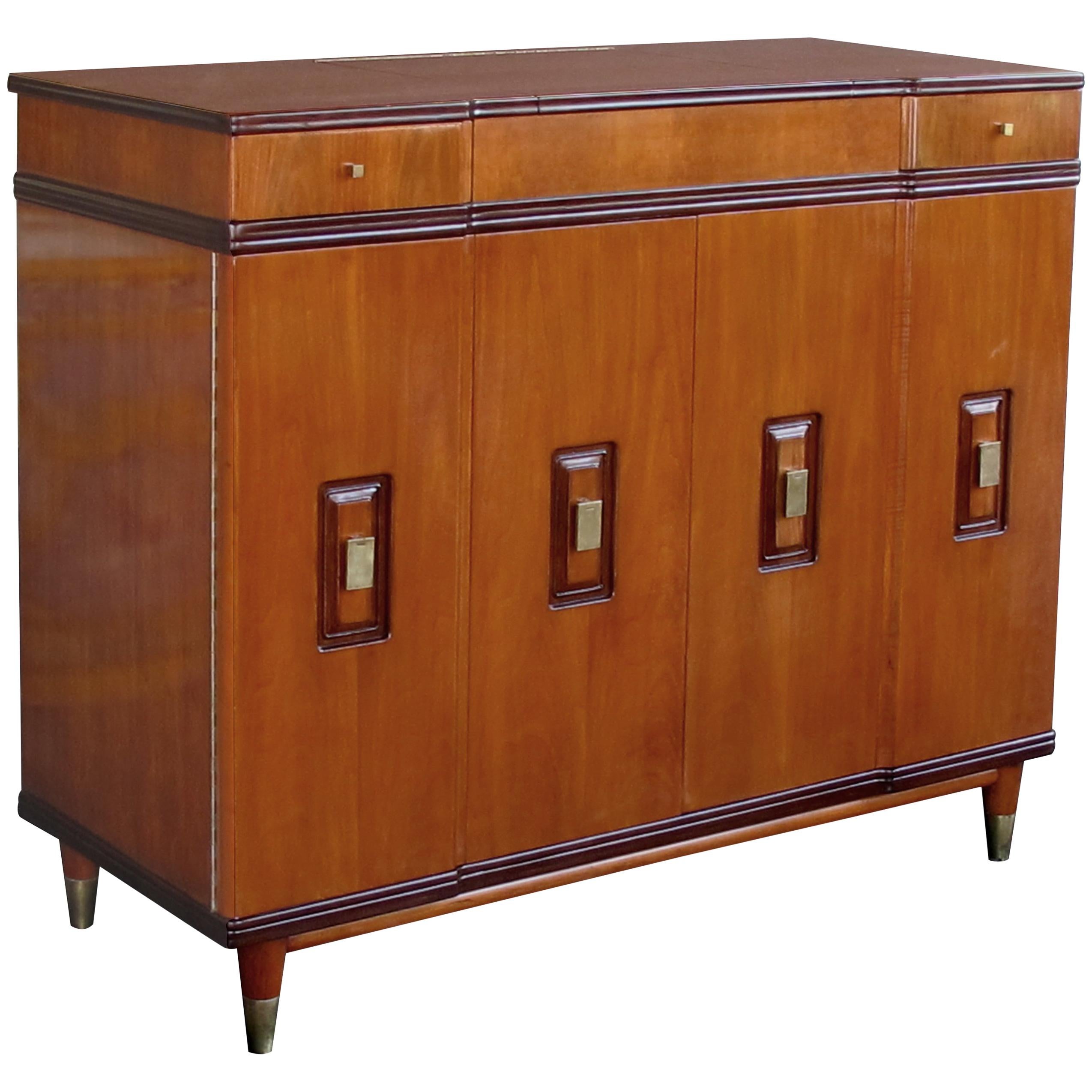 Handsome and Rare American Midcentury Walnut Dressing Cabinet by Widdicomb For Sale
