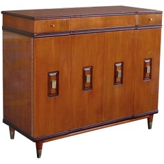 Handsome and Rare American Midcentury Walnut Dressing Cabinet by Widdicomb