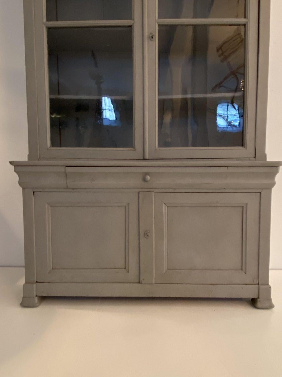 Handsome Antique 2-Part Display Cabinet-France, 1900s 2